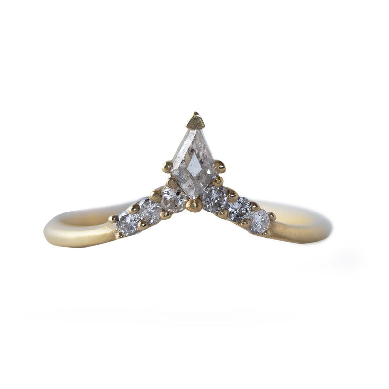 deco kite nesting ring stacking ring with salt and pepper diamonds
